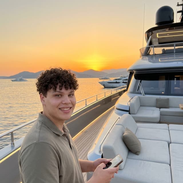 Yacht Deck Sunset